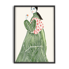 PSTR STUDIO Art Print La Poire - Green Coat