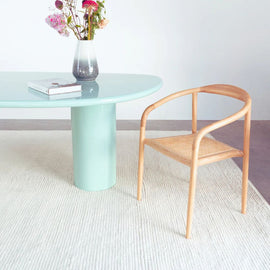 FURNIFIED Dining Table Rouen Glossy Stoneskin 220cm