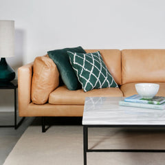 FURNIFIED Sofa Stan 4 Seaters Cognac Leather 270cm
