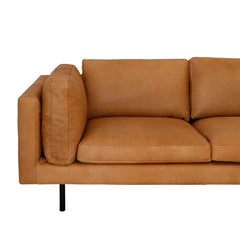 FURNIFIED Sofa Stan 4 Seaters Cognac Leather 270cm