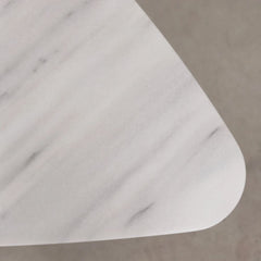 FURNIFIED Coffee Table Lewis White Marble 84cm