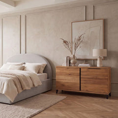 ZAGO Headboard Neos Wood Fabric Beige 173cm