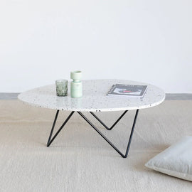 FURNIFIED Coffee Table Richard Terrazzo 100cm