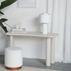 FURNIFIED Console Table Marseille Microskin 134cm