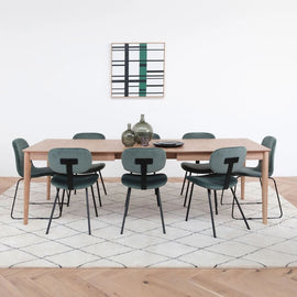 FURNIFIED Extendable Dining Table Mia Oak 180/240cm