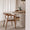 FURNIFIED Dining Chair Muret White Terry Fabric Walnut