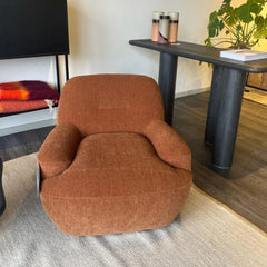 FURNIFIED Armchair Uma Orange Fabric