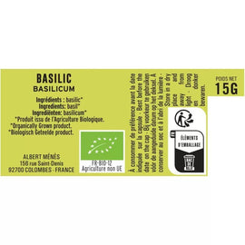 ALBERT MENES Organic Basil 15g