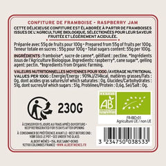 ALBERT MENES Organic Extra Raspberry Jam 230 g
