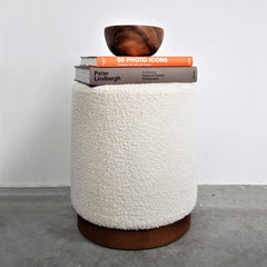 FURNIFIED Stool Piano Off-White Terry Fabric