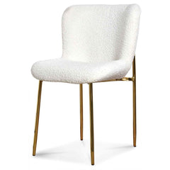 OPJET PARIS Chair Rosem Gold Legs White Terry Fabric