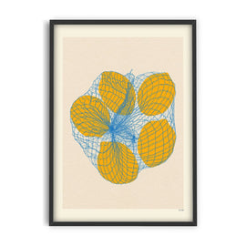 PSTR STUDIO Art Print Rosi Feist - Five lemons in a net bag