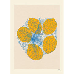 PSTR STUDIO Art Print Rosi Feist - Five lemons in a net bag