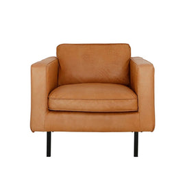 FURNIFIED Armchair Gordon Cognac Leather