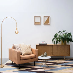 FURNIFIED Armchair Gordon Cognac Leather