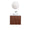 FURNIFIED Bathroom Furniture Set 3 Walnut White Marble