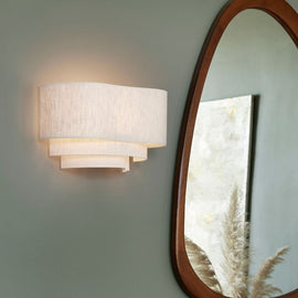 MARKET SET Wall Light Pebble Fabric 25cm