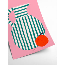 PSTR STUDIO Art Print Matías Larraín - Striped Vase