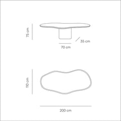 FURNIFIED Dining Table Limoges Microskin Organic