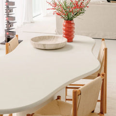 FURNIFIED Dining Table Limoges Microskin Organic