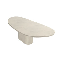 FURNIFIED Antwerp Dining Table Organic Shape Latte
