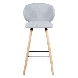 ZAGO Bar Stool Tiago Beech Legs Fabric 65cm