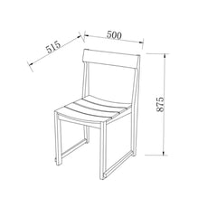FURNIFIED Lys Dining Room Chair Walnut