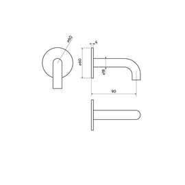 FURNIFIED Built-In Tap Vosges Short Metal