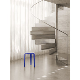 TIPTOE X KLEIN BLUE Stool Lou Painted Oak Steel Legs 45cm