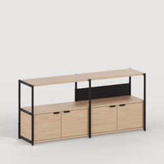TIPTOE Shelf Unit With Doors H85xW164cm