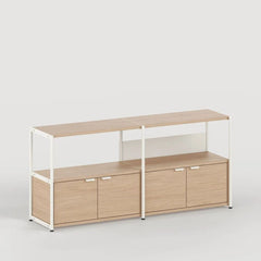 TIPTOE Shelf Unit With Doors H85xW164cm
