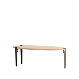 TIPTOE Coffee Table Surf Oak Steel Legs 120cm