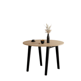 TIPTOE Round Dining Table New Modern Oak Steel Legs ø110cm
