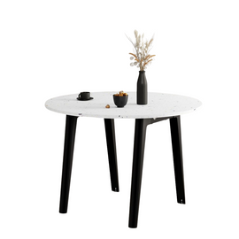 TIPTOE Round Dining Table New Modern Recycled Plastic Steel Legs ø108cm