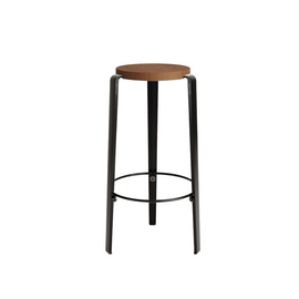 TIPTOE Stool Big Lou Tinted Oak Steel Legs 75cm