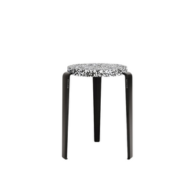 TIPTOE Stool Lou Recycled Plastic Macchiato Steel Legs 45cm