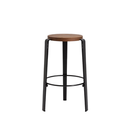 TIPTOE Stool Mi Lou Tinted Oak Steel Legs 66cm