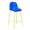 ATELIER TOBIA ZAMBOTTI High Stool “The Fan Chair” Blue & Yellow