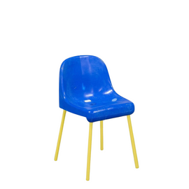 TOBIA ZAMBOTTI Chair “The Fan Chair” Blue & Yellow