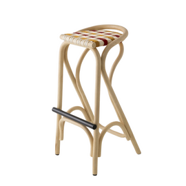 ORCHID EDITION Bar Stool Virage Rattan 83cm Yellow & Red