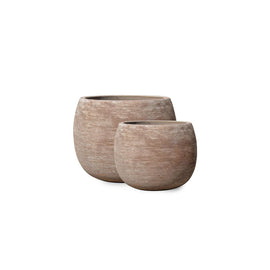 VINCENT SHEPPARD Set Of 2 Round Plant Pot Saya 33/45cm