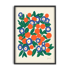 PSTR STUDIO Art Print - Zoe - Oranges & Flowers