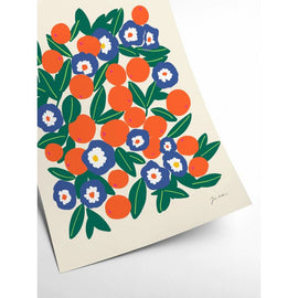 PSTR STUDIO Art Print - Zoe - Oranges & Flowers