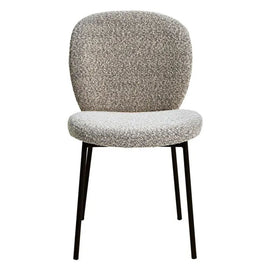 ZAGO Dining Chair Alba black metal legs terry fabric