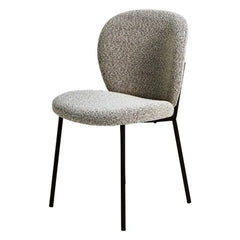 ZAGO Dining chair Alba black metal legs terry fabric
