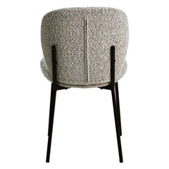 ZAGO Dining chair Alba black metal legs terry fabric