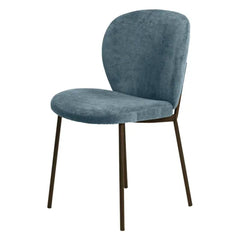 ZAGO Dining Chair Alba black metal legs fabric