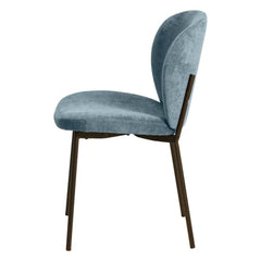 ZAGO Dining Chair Alba black metal legs fabric