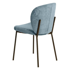 ZAGO Dining Chair Alba black metal legs fabric