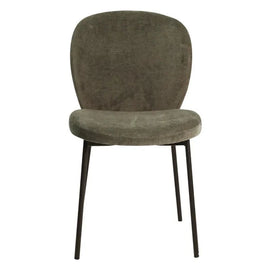 ZAGO Dining Chair Alba black metal legs fabric